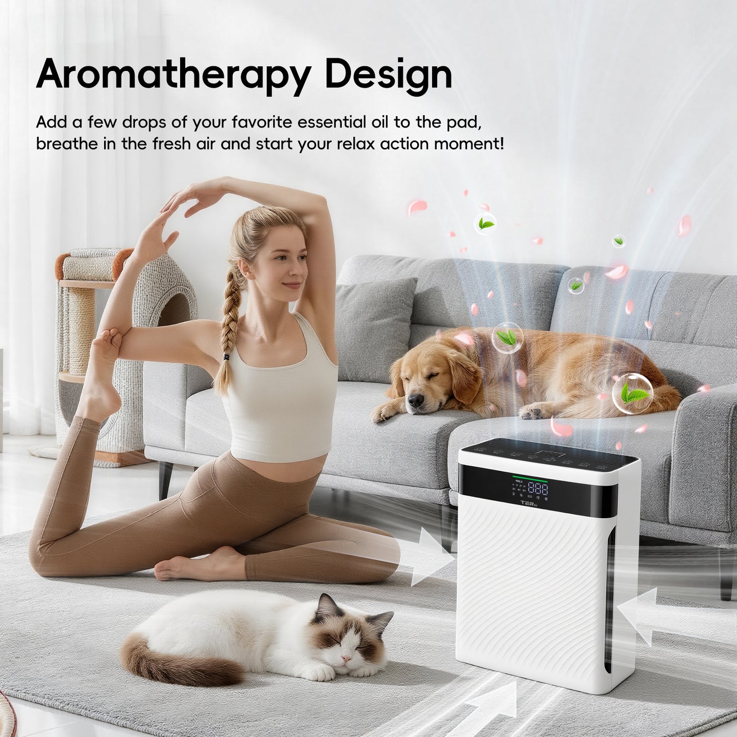 TER AP02 Pet HEPA Air Purifier | For Pet Hair, Dander & Odors
