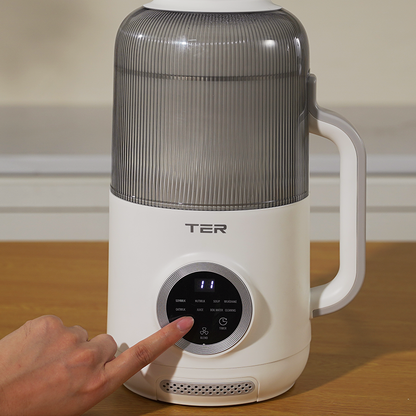 10-in-1 Nut Milk Maker, 40oz Blender Homemade Almond, Oat, Soy, Coconut Milk, Juice & Soup, Electric Bean Milk Machine with Delay Start/Auto-Clean/Boil Water/Keep Warm （White）