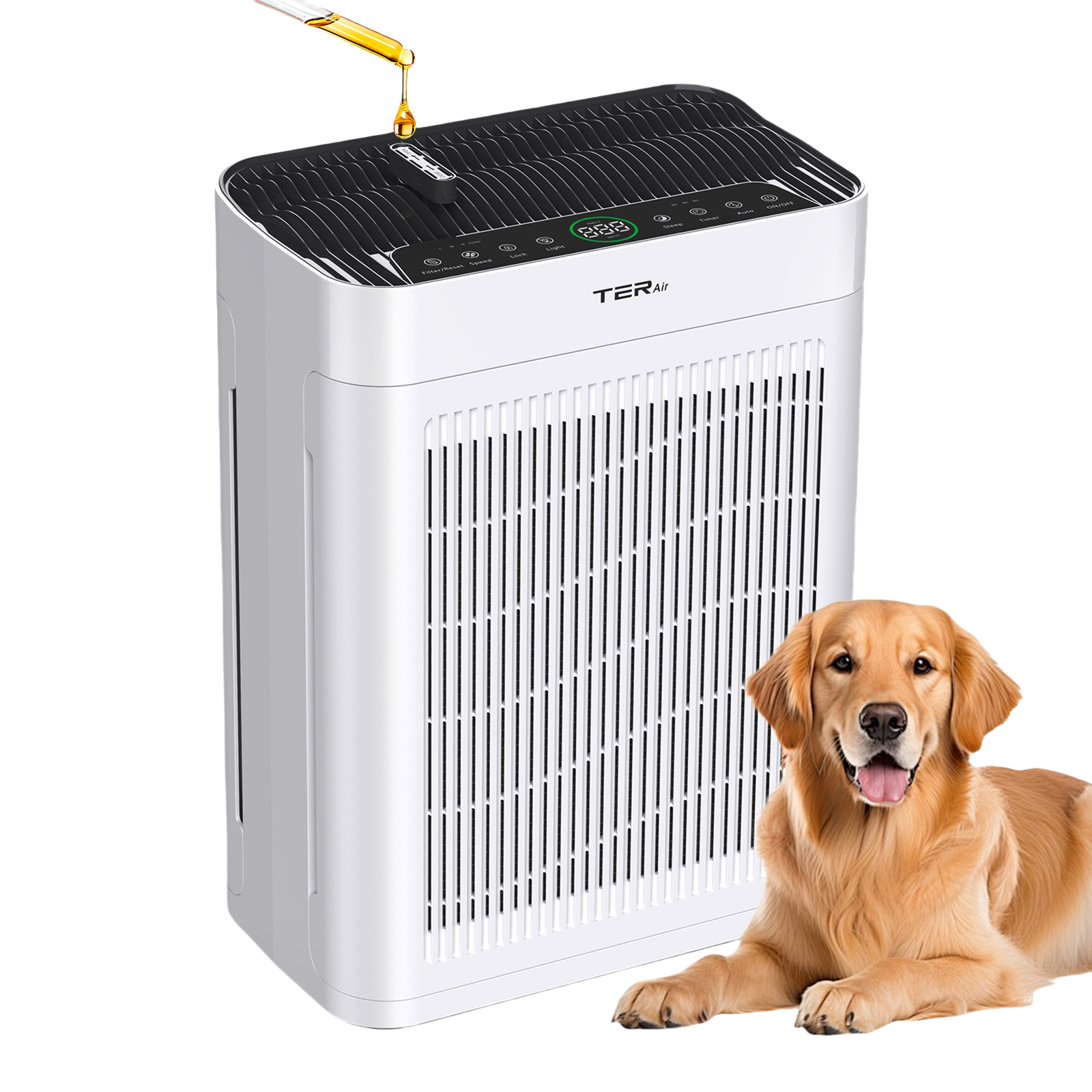 TER AP01 white HEPA air purifier front view