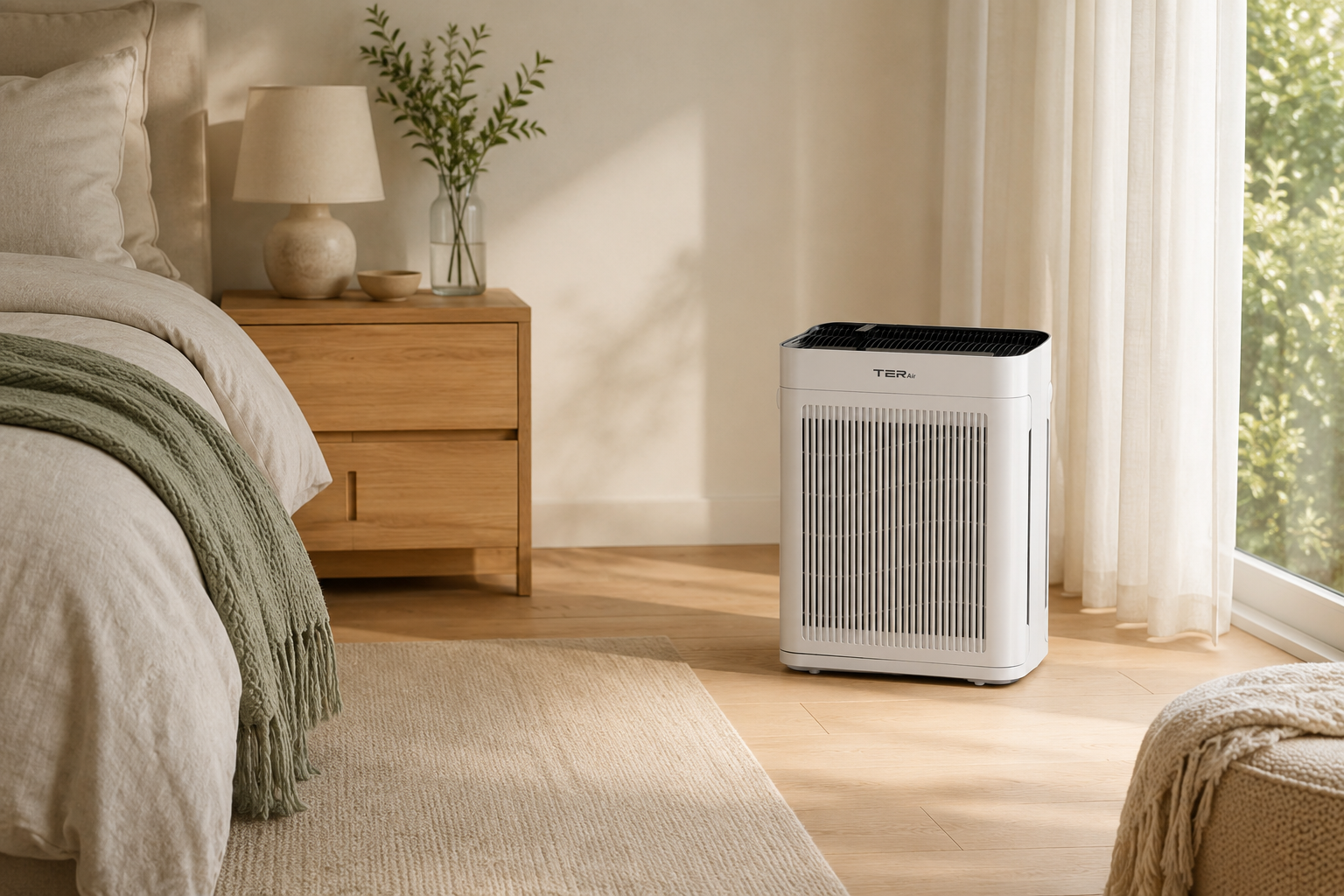 TER air purifier in a calm home