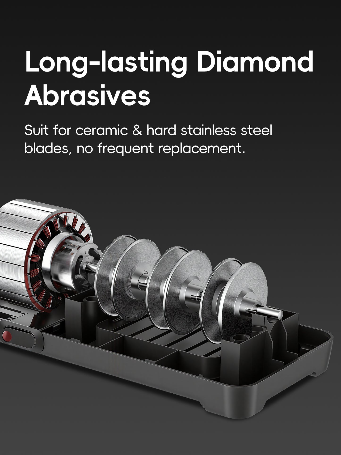 TER electric knife sharpener with diamond abrasives