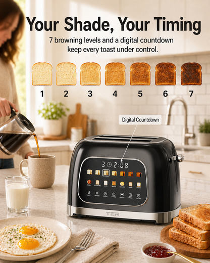 TER toaster with 7 browning levels
